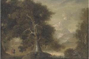 CARVER Richard 1730-1791,A mountainous wooded landscape with figures in the,Christie's GB 2004-05-14