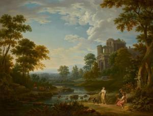 CARVER Robert 1730-1791,A wooded river landscape with classical ruins,Sotheby's GB 2020-05-07