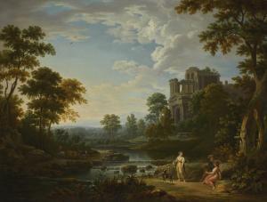 CARVER Robert 1730-1791,A WOODED RIVER LANDSCAPE WITH CLASSICAL RUINS, A D,Sotheby's GB 2019-07-04