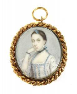 CARWARDINE Penelope 1730-1800,Portrait of a lady wearing a sprigged blue and cre,Sworders 2021-12-14