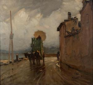 CASADEI Maceo 1899-1992,Paesaggio con carro,Finarte IT 2023-11-09