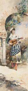 CASANOVA Enrique 1850-1913,A female figure,1883,Veritas Leiloes PT 2022-06-02