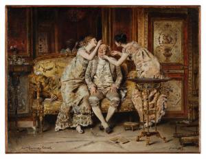 CASANOVA Y ESTORACH Antonio Salvador 1847-1896,The Center of Attention,1883,Sotheby's GB 2023-01-30