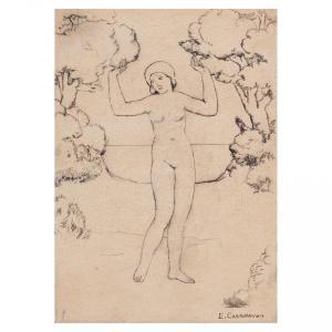 CASANOVAS ENRIC 1882-1948,Desnudo femenino,Lamas Bolaño ES 2021-05-11