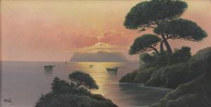 CASATI Carlo 1889-1965,Marina al tramonto,Meeting Art IT 2023-01-25