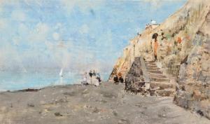 CASCIARO Giuseppe 1863-1941,Marina con figure,Bertolami Fine Arts IT 2016-06-08