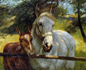 CASEY Laura Welsh 1900-1900,A Mare and Foal,Bamfords Auctioneers and Valuers GB 2007-03-21