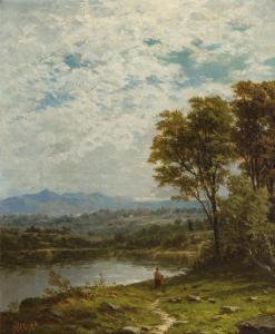 CASILEAR John William 1811-1893,Afternoon by the Lake,1884,Shannon's US 2023-04-27