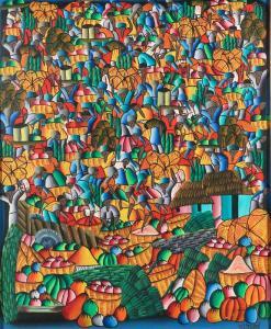 CASIMIR Laurent 1924-1990,Panoply of figures at market,Butterscotch Auction Gallery US 2019-07-21