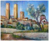 CASINI Giorgio 1908-1984,San Gimignano dalla belle torri,1964,Saletta d'arte Viviani IT 2016-03-05