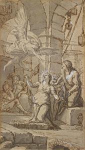CASPAR Sambach 1715-1795,Das Wunder der Heiligen Agnes,Van Ham DE 2021-06-02