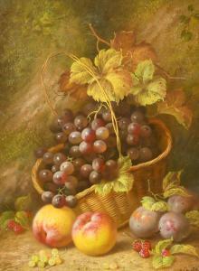 CASPER R,Still life of fruit, apples, plums, raspberries an,John Nicholson GB 2022-09-07
