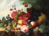 CASPERS Pauline 1890-1912,Still life with flowers and fruit,Bruun Rasmussen DK 2022-02-14