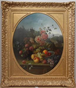 CASPERS Robert,Still Life, Flower and Fruit on a Ledge,Bamfords Auctioneers and Valuers 2017-01-17