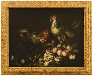 CASSANA Giovanni Agostino 1658-1720,Natura morta con frutta e galline,Meeting Art IT 2023-11-11