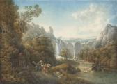 CASSAS Louis Francois 1756-1827,Un paysage avec des chutes d'eau,Christie's GB 2004-03-18