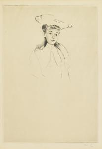 CASSATT Mary 1844-1926,PORTRAIT SKETCH OF MME FONTVEILLE,1902,Sotheby's GB 2013-10-31