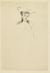 CASSATT Mary 1844-1926,PORTRAIT SKETCH OF MME FONTVEILLE,1902,Sotheby's GB 2014-05-01