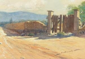CASSIDY Gerald 1879-1934,Old Fence and Stone Wall in a New Mexican Landscape,Bonhams GB 2024-04-26