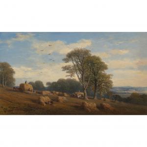 CASSIE James 1819-1879,A HARVEST FIELD AT DRUM CASTLE,1864,Lyon & Turnbull GB 2023-10-18