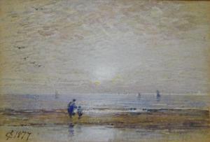 CASSIE James 1819-1879,On the Sands Aberdeen,1877,David Duggleby Limited GB 2018-04-21