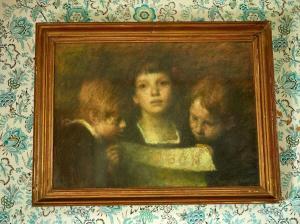 CASTAING Henry Joseph 1860-1918,La découverte, portraits d'enfants,Adjug'art FR 2022-10-29
