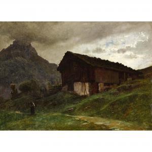 CASTAN Gustave 1766-1847,Alphütte mit Bäuerin,Dobiaschofsky CH 2017-05-10