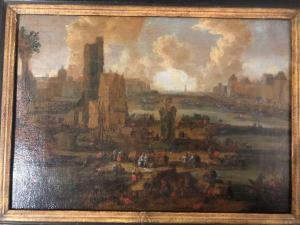 CASTEELS Pieter II 1673-1700,Vue de Paris, la tour de Nesle et le Louvre,Daguerre FR 2024-03-22