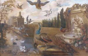 CASTEELS Pieter III,A peacock, swans, ducks, pheasants and other birds,Christie's 2005-09-01