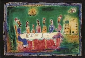 CASTEL Moshe Elazar 1909-1991,Passover Seder,1949,Christie's GB 2006-04-20