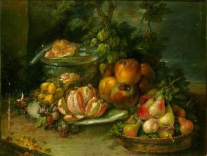 Castelló y Amat Vicente 1787-1860,Bodegón con naranjas, peras y otras frutas,Alcala ES 2018-12-18