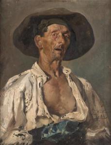 CASTELL DOMENECH Vicente 1871-1934,Hombre con sombrero,Alcala ES 2012-11-28