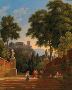CASTELLAN Antoine Laurent,A classical landscape with figures,1816,Palais Dorotheum 2019-12-18