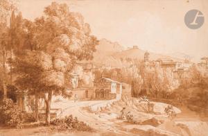 CASTELLAN Antoine Laurent 1772-1838,Paysage classique animé,Ader FR 2024-03-22