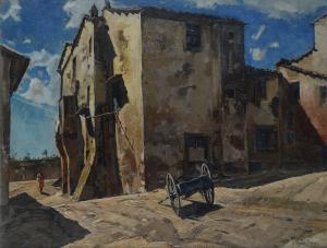 CASTELLAN Paride 1911-1988,Sole fra le case,1986,Galleria Pananti Casa d'Aste IT 2024-02-16