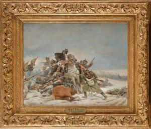 CASTELLANI Charles,Marbot récupérant l\’Aigle du XIVe de ligne à la b,1879,Osenat 2019-07-07