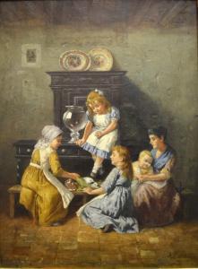 Castelli A.,Victorian interior genre scene of girls,1847,Andrew Smith and Son GB 2013-03-26