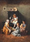 CASTELLI Alessandro,An Interior Scene with Children feeding a Rabbit,John Nicholson 2013-07-04