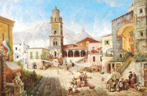 CASTELLI Alfons Maria de,The market square Amalfi,Dreweatt-Neate GB 2013-08-20