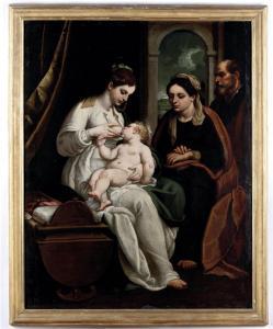 CASTELLO Bernardo 1557-1629,Sacra Famiglia con Sant'Anna,Cambi IT 2023-06-27