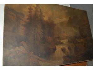 CASTELLO E,Mountainous river landscape with figures on a path,Lawrences of Bletchingley 2009-07-14