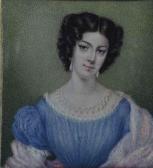 CASTELLO LOUISE,Portrait d'une dame à la robe bleue,1825,Christie's GB 2015-09-28
