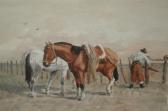 CASTELLS CAPURRO Enrique 1913-1987,Gaucho y caballos,Juan E. Gomensoro UY 2016-05-18