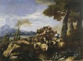 CASTIGLIONE Francesco 1641-1716,Pastore con armenti (Il viaggio di Giacobbe?),Christie's 2000-12-04