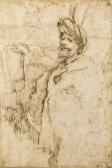 CASTIGLIONE IL GRECHETTO Giovanni Benedetto 1609-1664,Portrait of a turbanned man holdin,Christie's 2003-01-22