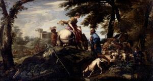CASTIGLIONE IL GRECHETTO Giovanni Benedetto 1609-1664,Rebecca meeting Isaac,Bonhams GB 2014-09-24
