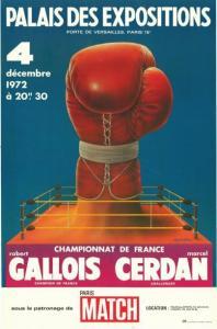 CASTIGLIONI Giani 1917,Lot de 4 affiches de boxe,1972,Neret-Minet FR 2018-05-16