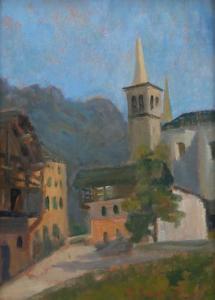 CASTIGLIONI GIULIA 1889-1969,Scorcio di paese montano,Meeting Art IT 2012-11-07