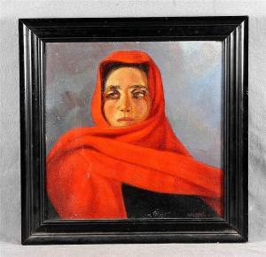 CASTILLO EDUARDO 1800-1900,Mujer con pañuelo rojo,Subastas Galileo ES 2018-01-18