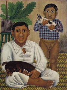 CASTILLO Fernando 1882-1940,Retrato de mis hijos,1937,Christie's GB 2014-05-28